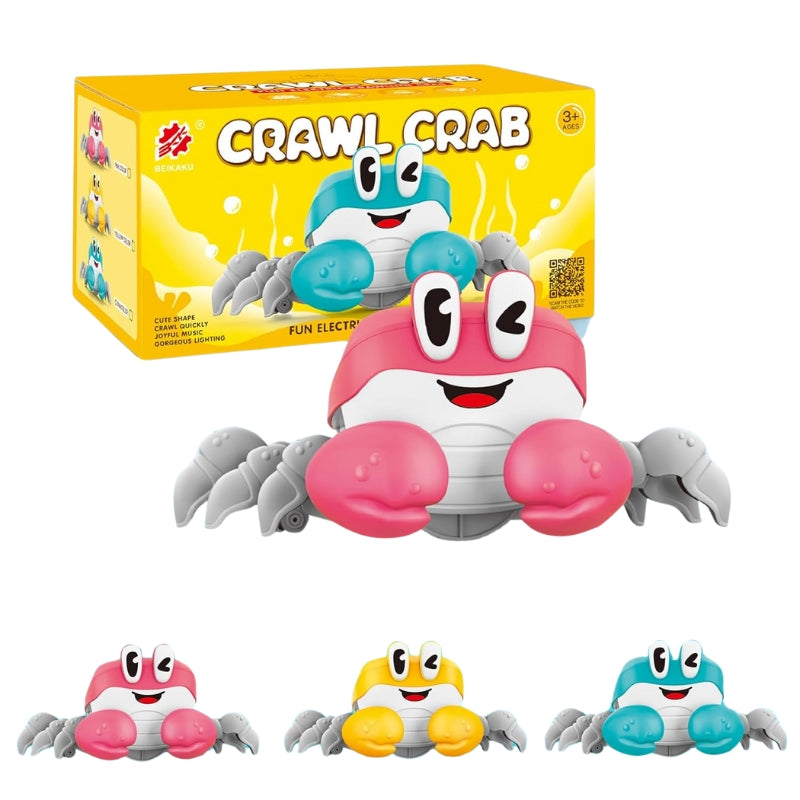 Musical Crawling Crab Baby Toy - Tummy Time & Learning Fun