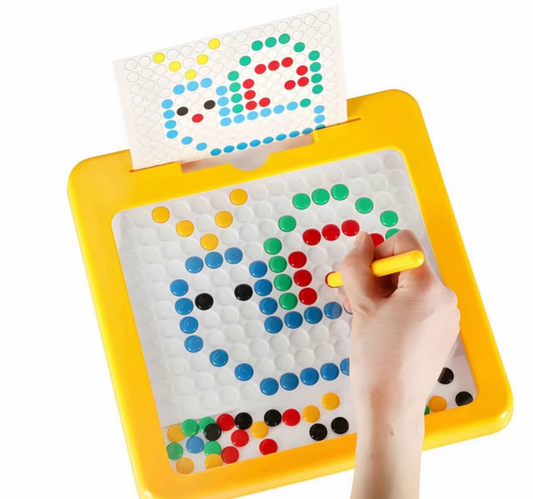 Magnetic Drawing Board with Colorful Beads & Pen.
