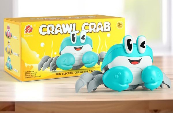 Musical Crawling Crab Baby Toy - Tummy Time & Learning Fun