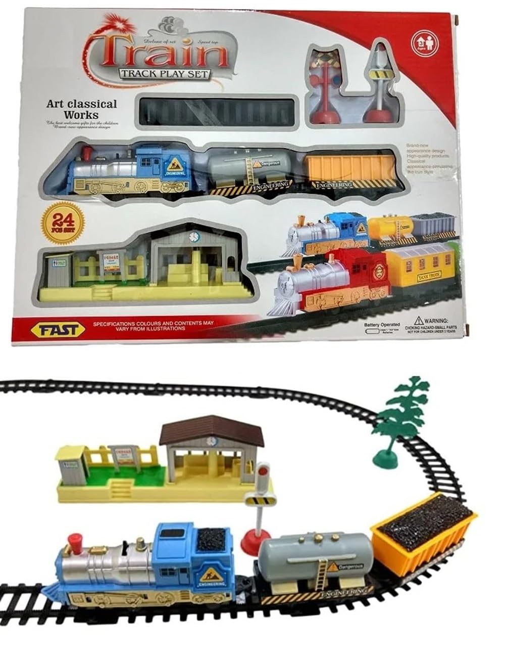 Train Track Play Set With Light and Sound