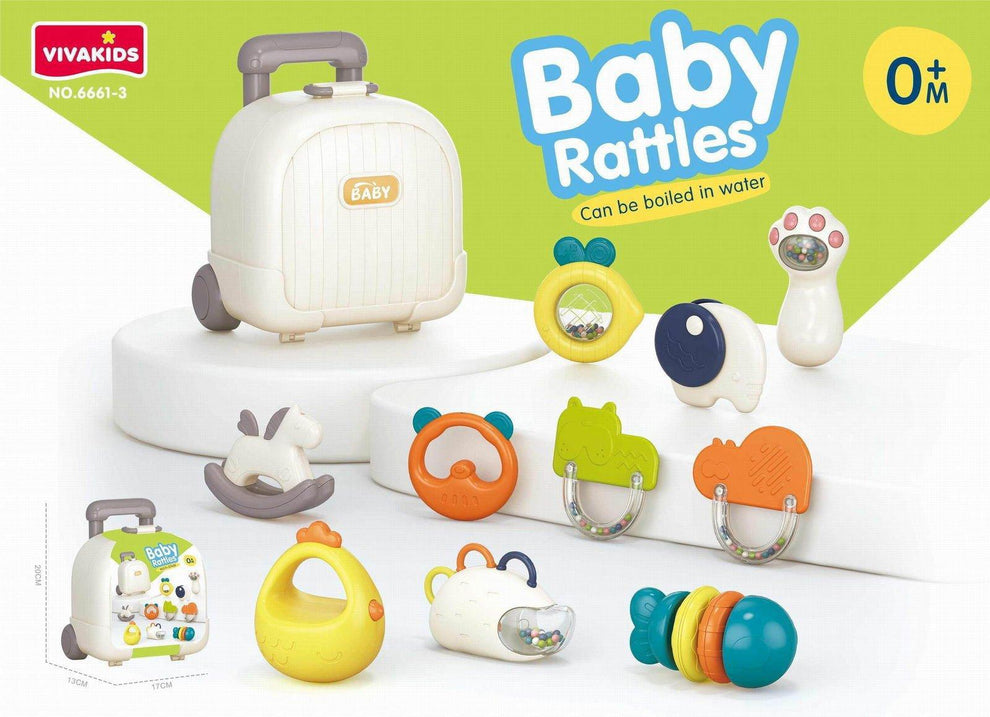 Baby Rattles 10 Pcs Teether Box Set