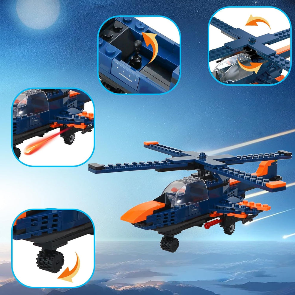 Military Helicopter 3in1 Building Blocks Set 248Pcs.