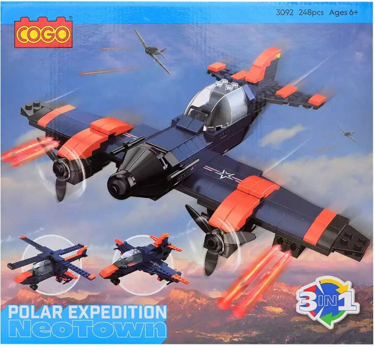 Military Helicopter 3in1 Building Blocks Set 248Pcs.