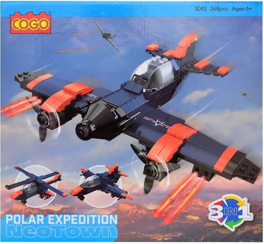 Military Helicopter 3in1 Building Blocks Set 248Pcs.