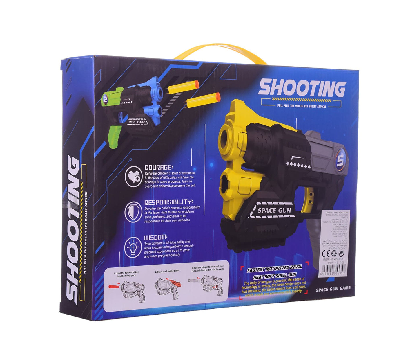 Soft Bullet Gun in Plastic for kids