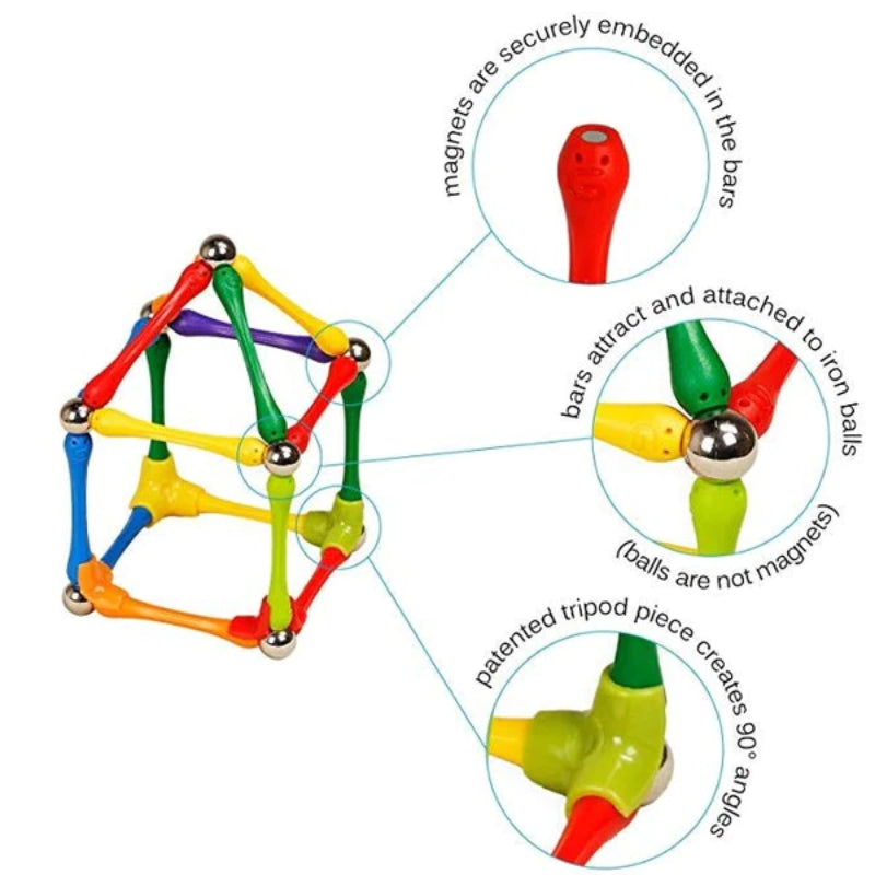 Master Magnetic Construction sticks & Balls Toy 63 pcs
