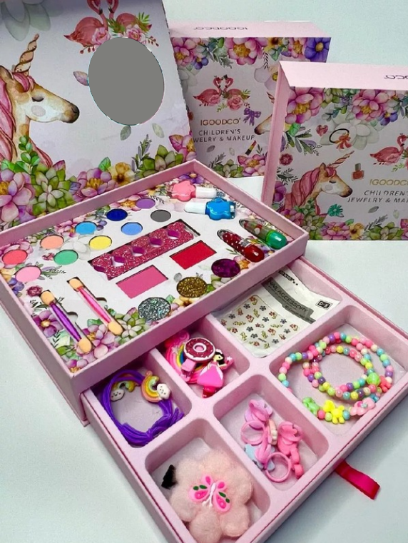 Children Jewelry and Makeup Set 2 in 1