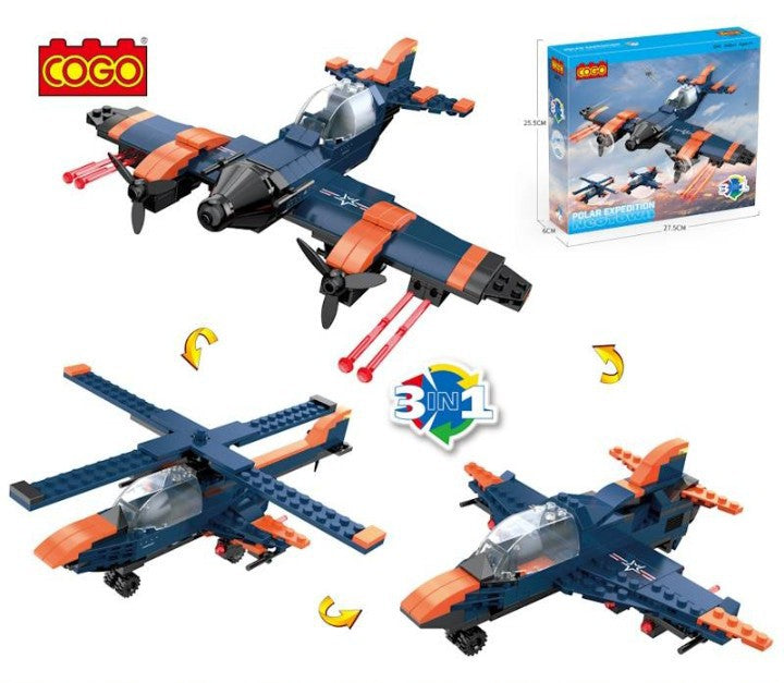 Military Helicopter 3in1 Building Blocks Set 248Pcs.