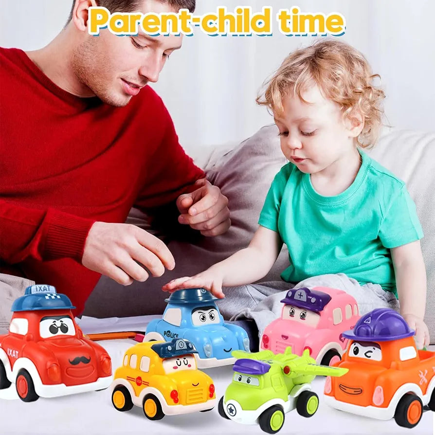 Pull Back Mini Cars 6 Pack for Toddlers