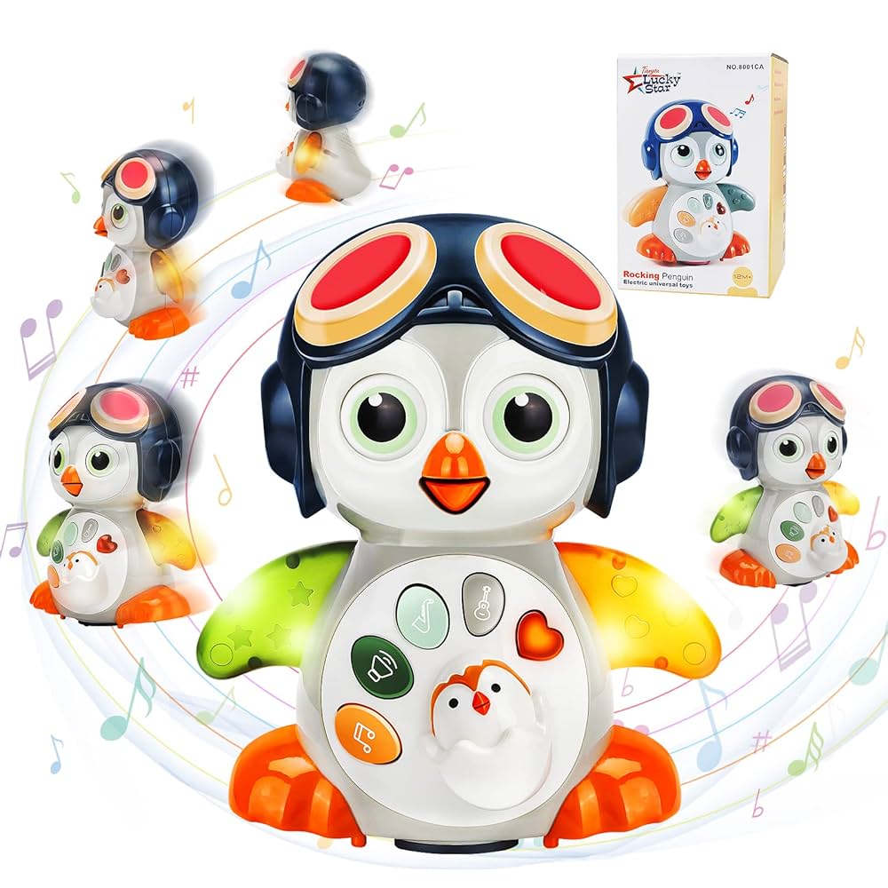 Cute Rocking Penguin Toy with light and music.