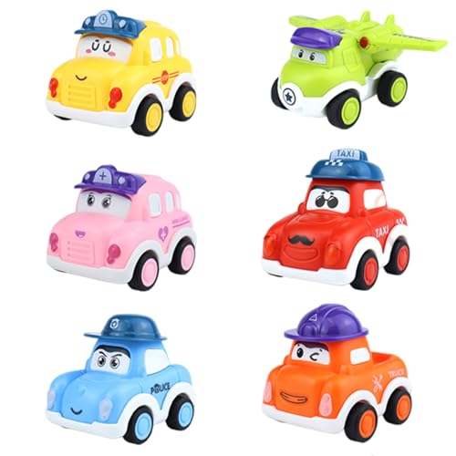 Pull Back Mini Cars 6 Pack for Toddlers